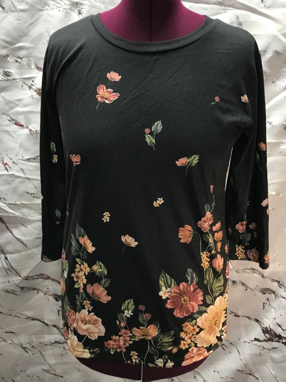 Women's Floral Print Long Sleeve Shirt